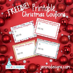 Christmas coupon printable, new in the FREE printable library