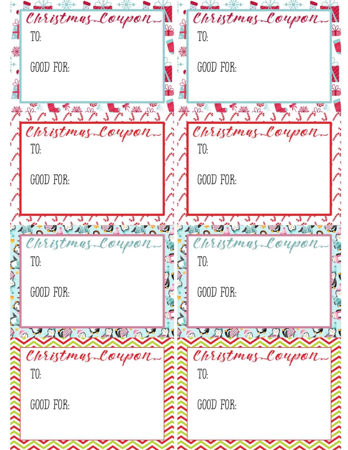 Christmas coupon printable, new in the FREE printable library