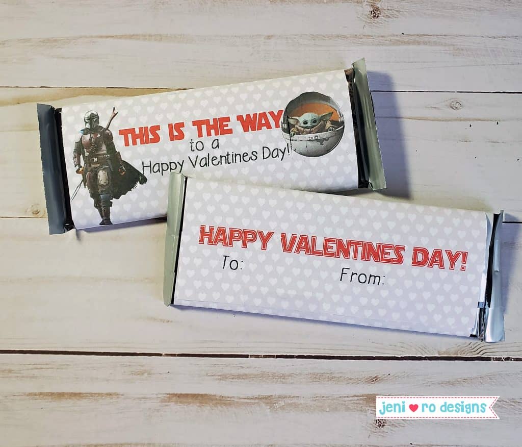 valentine chocolate bar wrappers