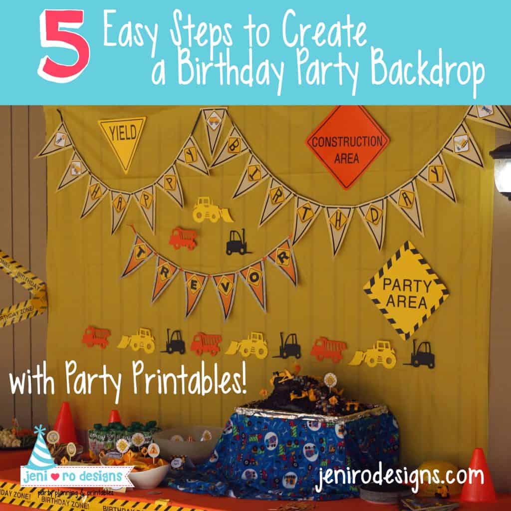 5 easy steps to create a birthday party backdrop