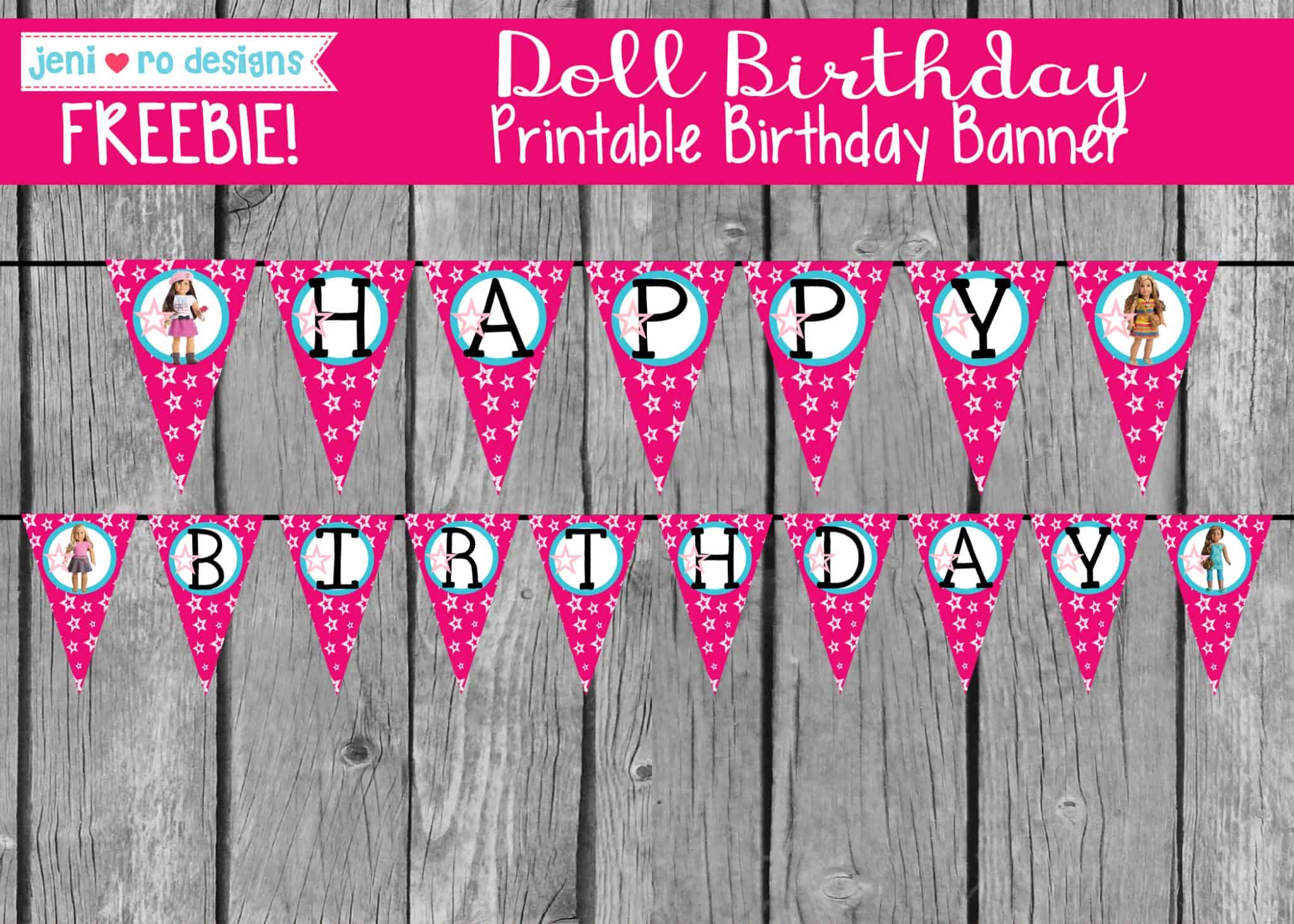 American girl doll birthday printables in the FREE printable library!