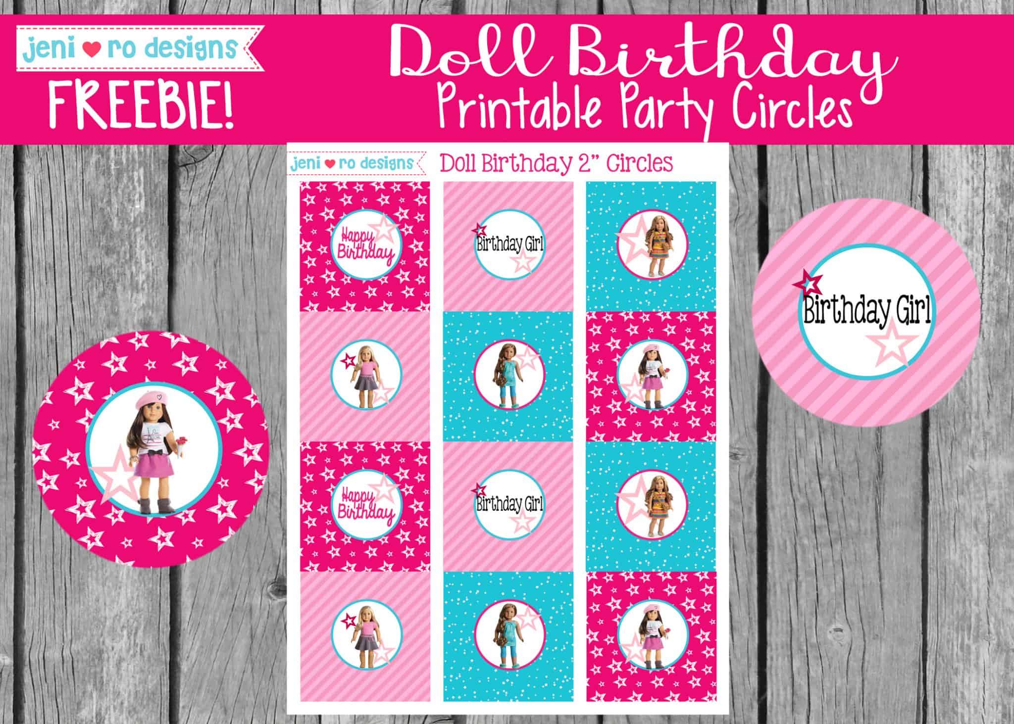 American girl doll birthday printables in the FREE printable library!