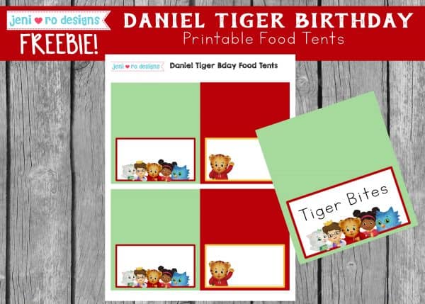 Daniel Tiger birthday free printables in the FREE printable library!