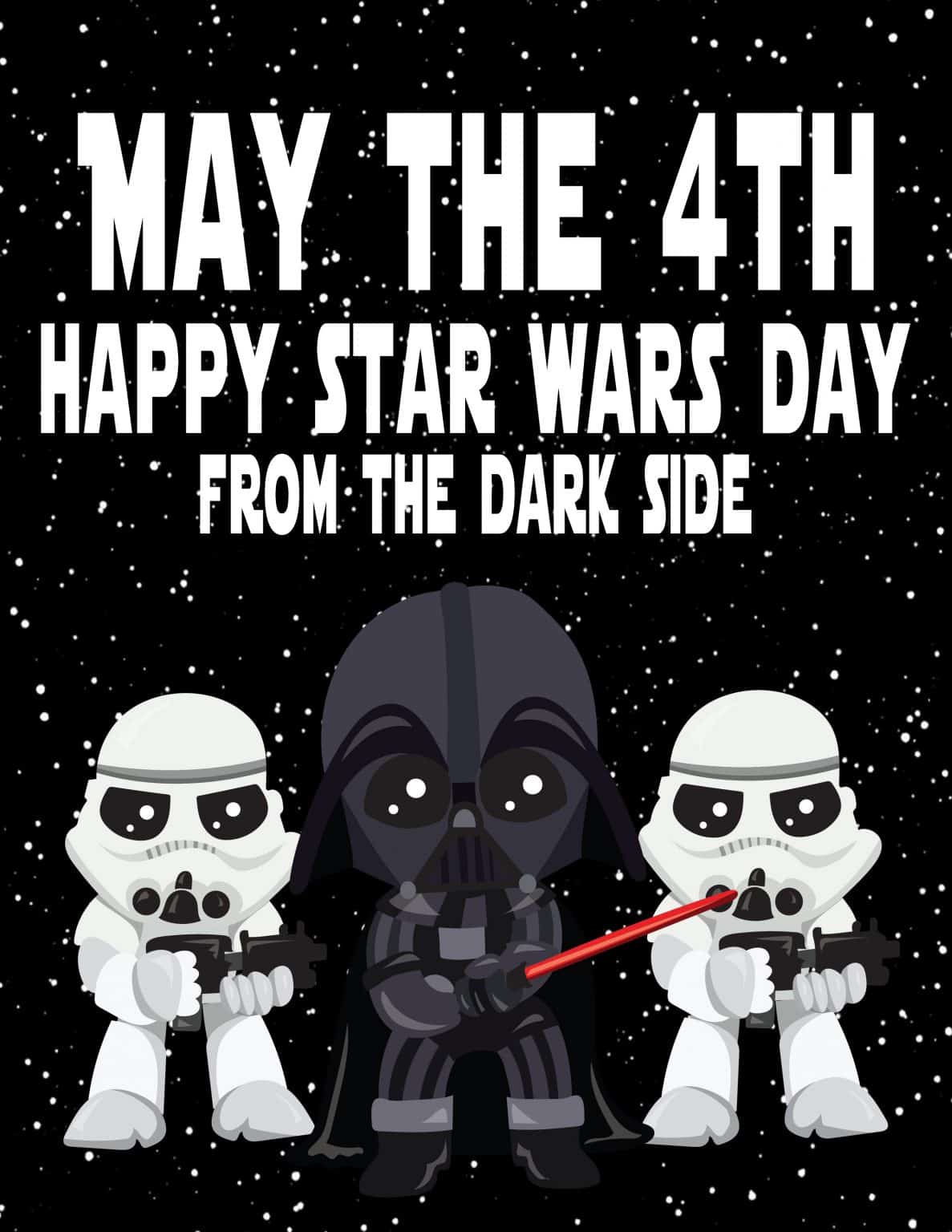 Star Wars Day - May the 4th printable art print in the FREE printable ...