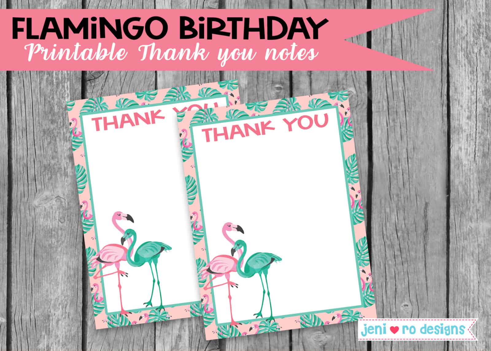 Flamingo Birthday printables - new theme in the shop!