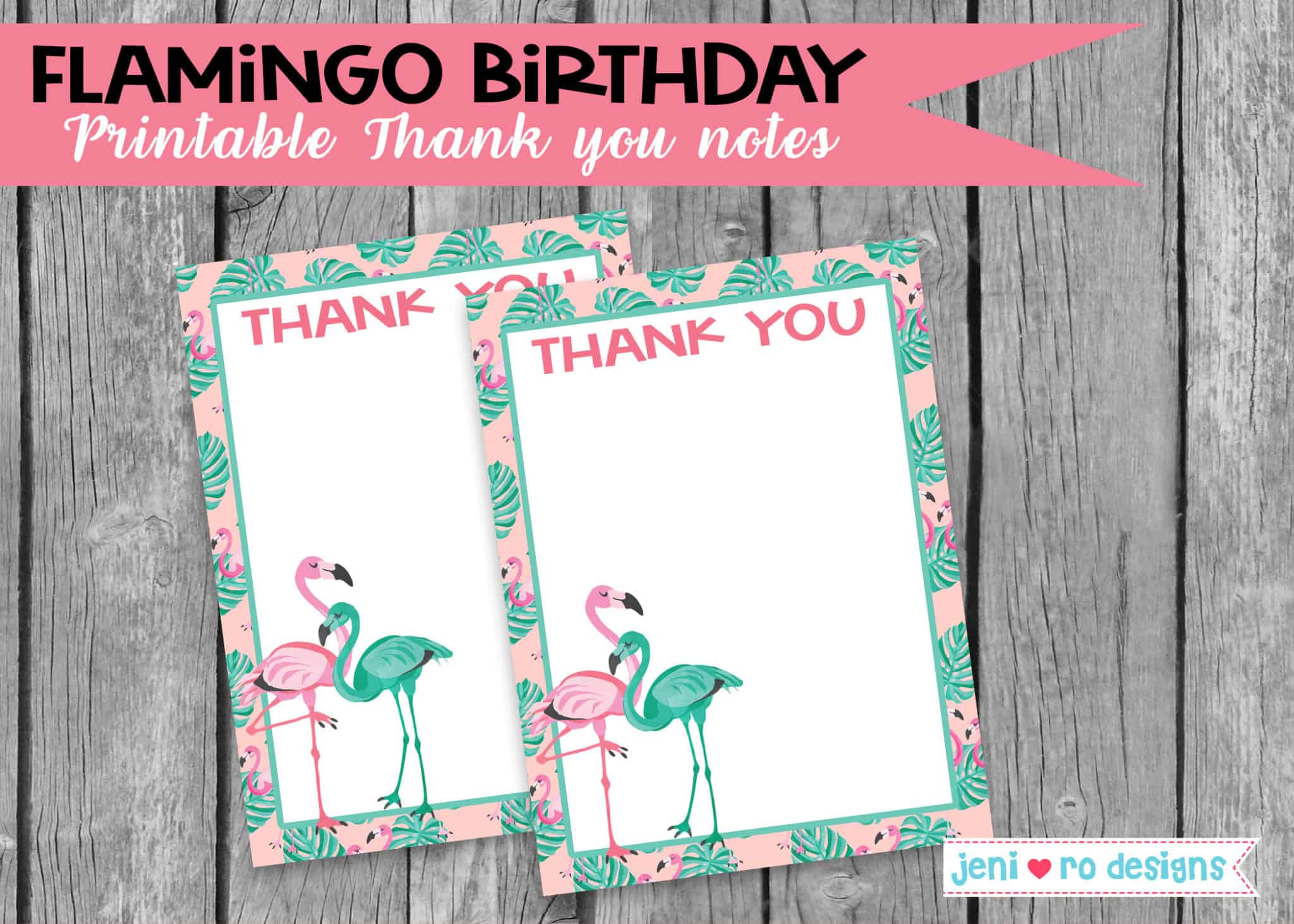 Flamingo Birthday printables - new theme in the shop!