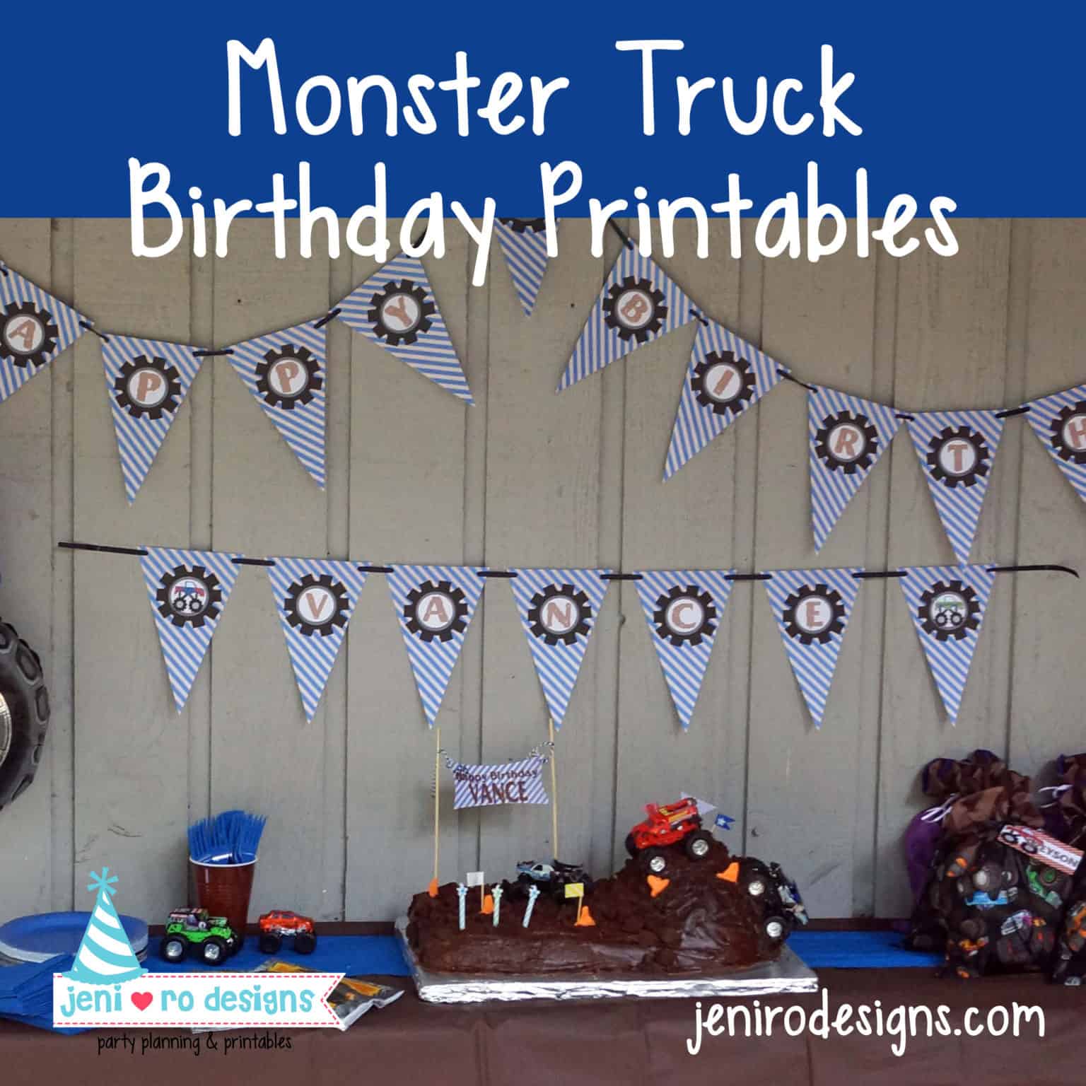 Monster Truck birthday printables for your little one's monster truck ...