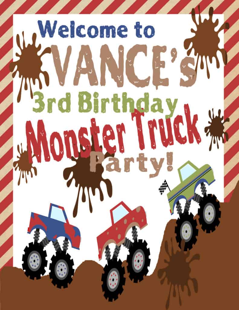 monster truck birthday