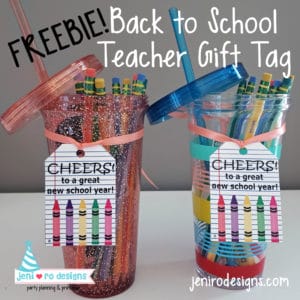 Free Teacher gift tag for an easy Back to school gift!