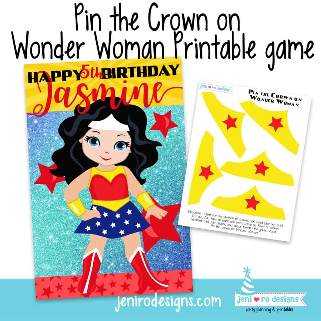 Wonder woman printable game
