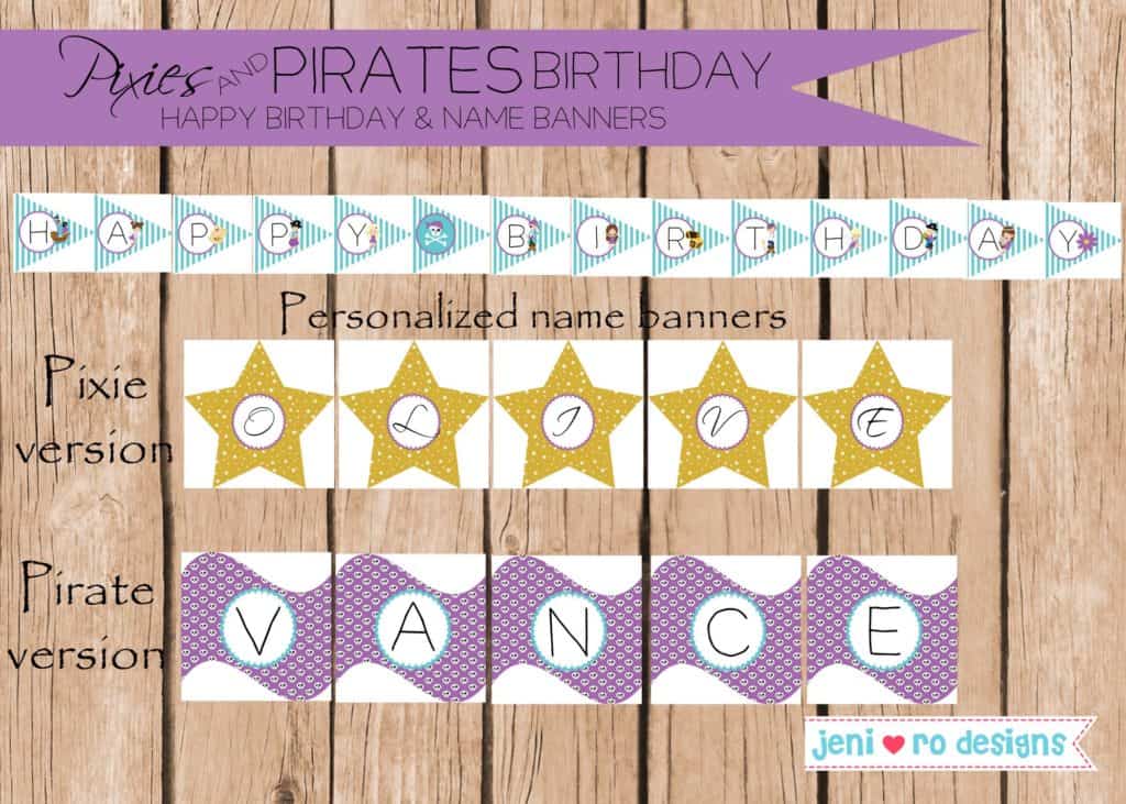 Pixies and Pirates birthday