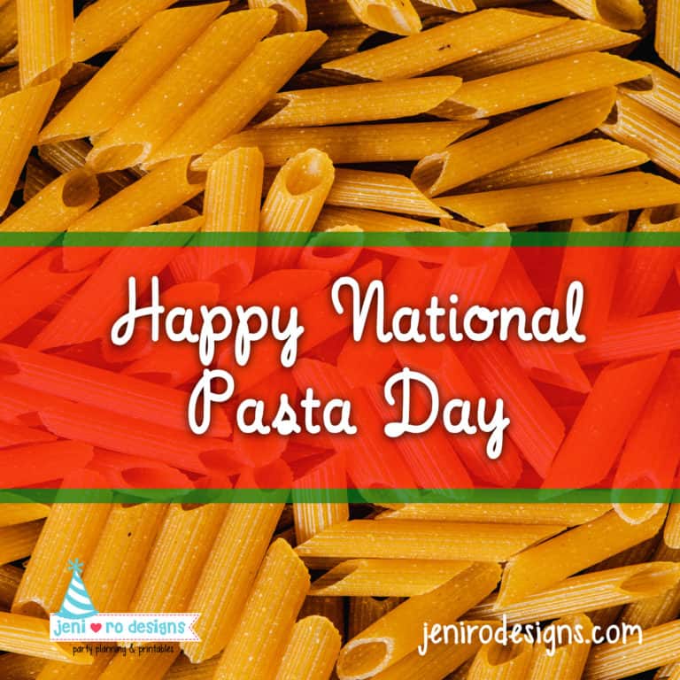 Pasta night birthday ideas and party printables for National Pasta Day!