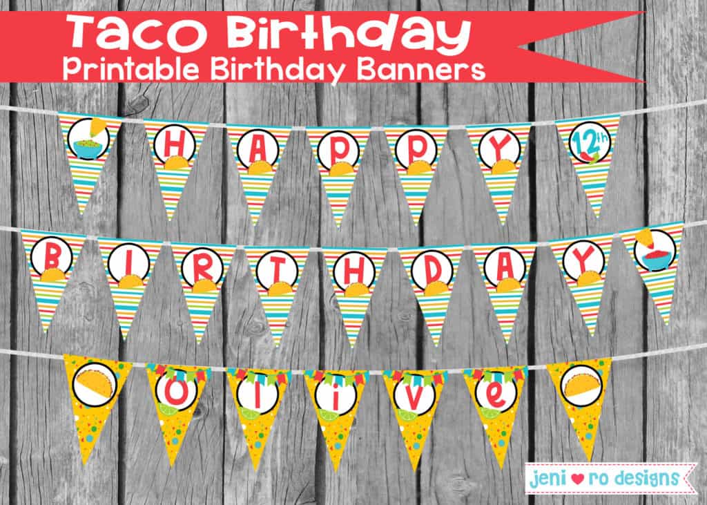 Taco birthday party - jeni ro designs