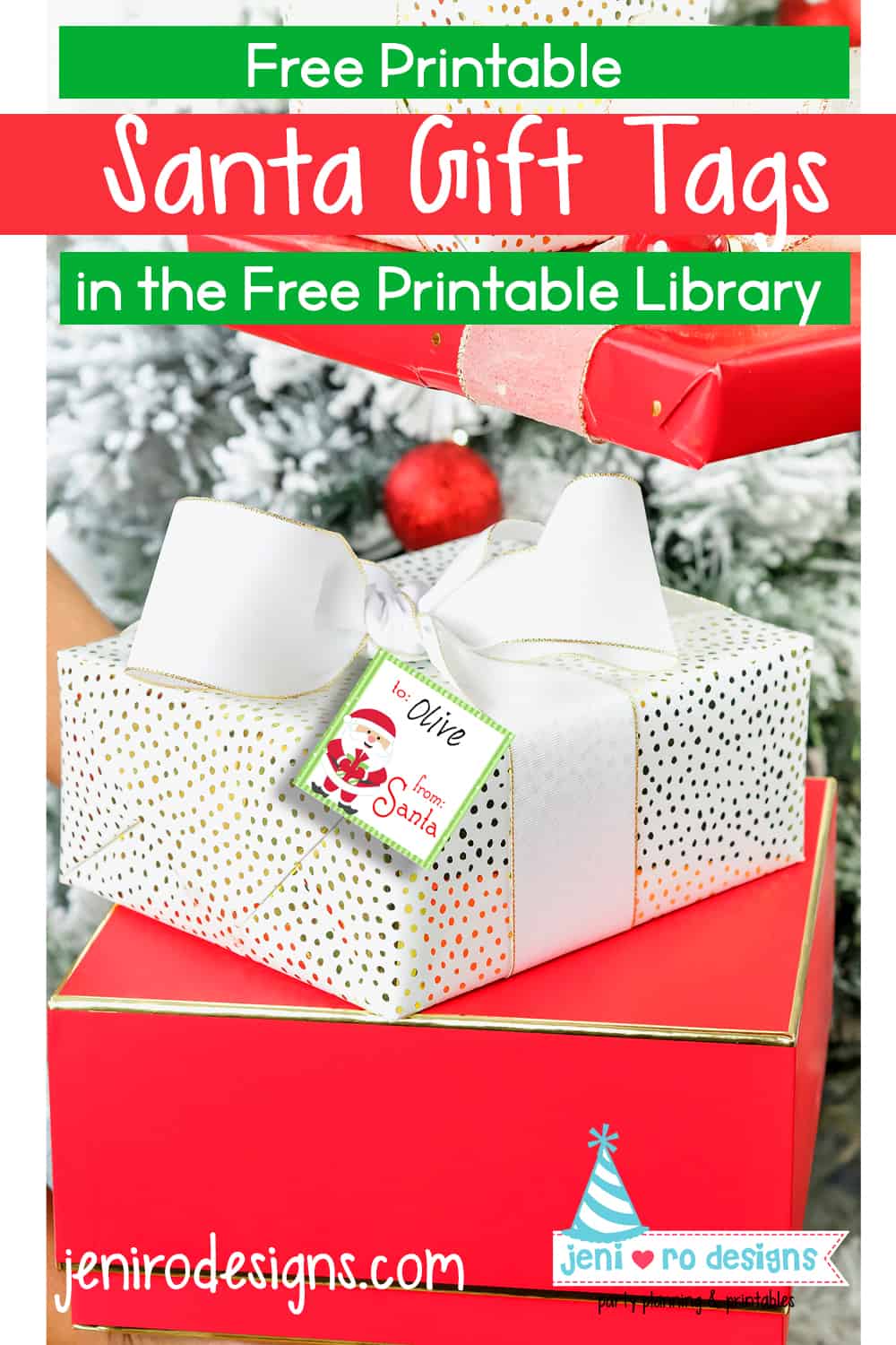 Santa gift tag printable in the Free printable library. Download it today!