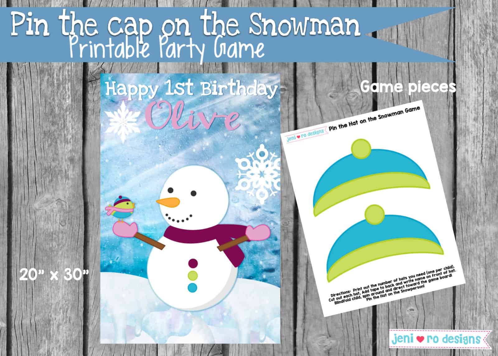 Snowman Birthday party printables - new theme in the shop!