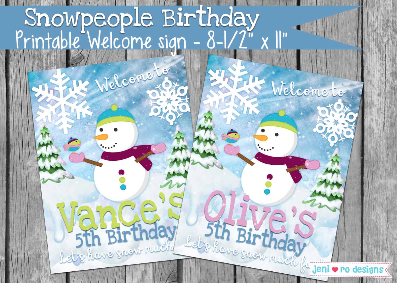 Snowman Birthday party printables - new theme in the shop!