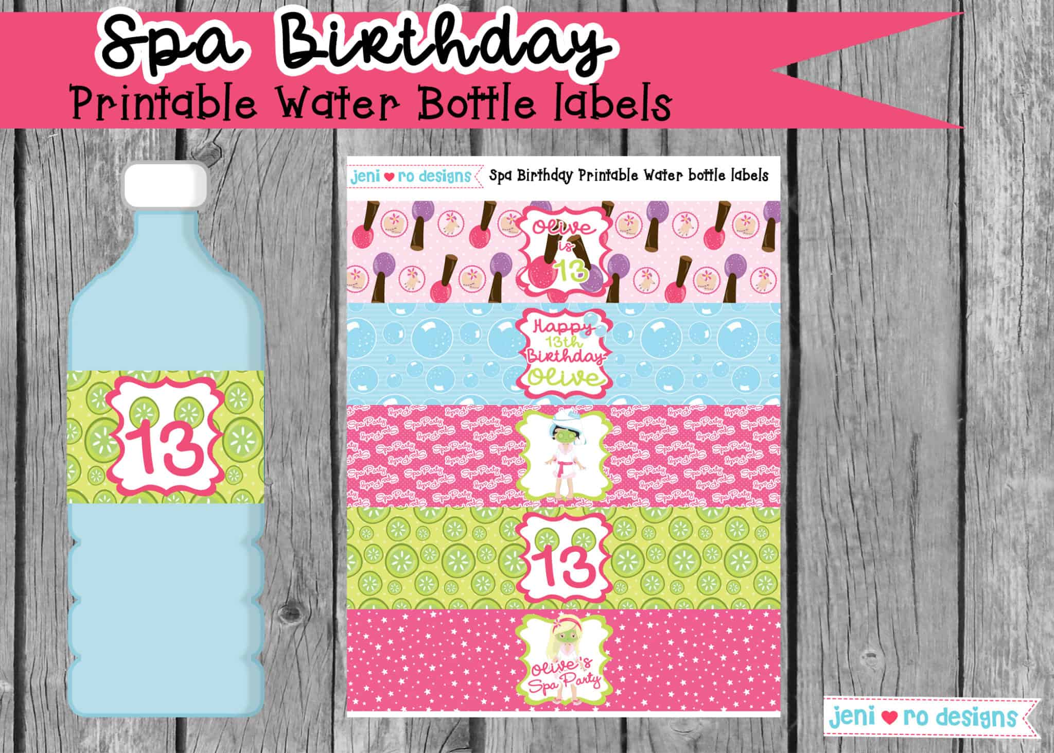 Spa birthday party printables to pamper your little lady!