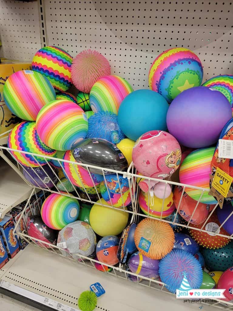 preschool party favor ideas - basket of balls