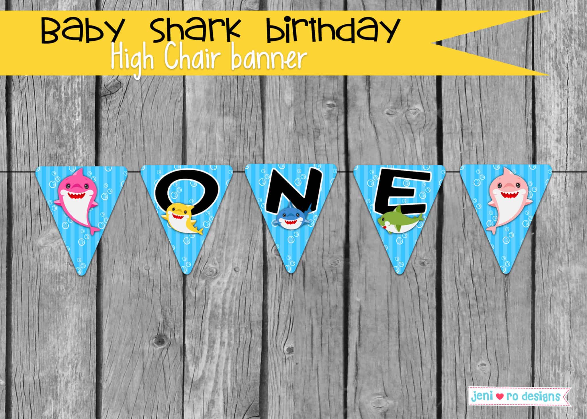 Baby shark birthday printable party decorations and more!