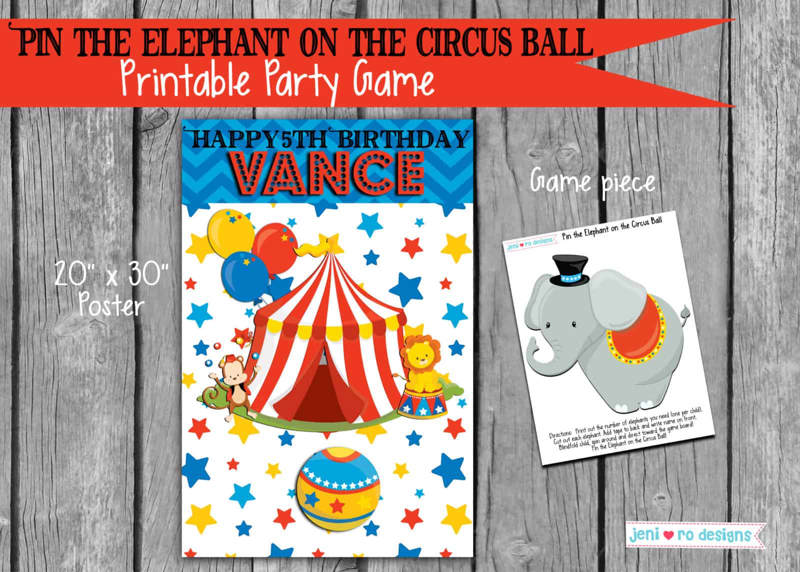 Circus birthday Party printables