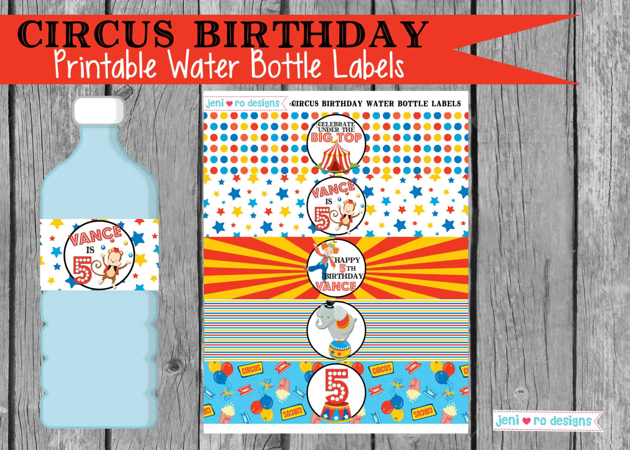 Circus birthday Party printables