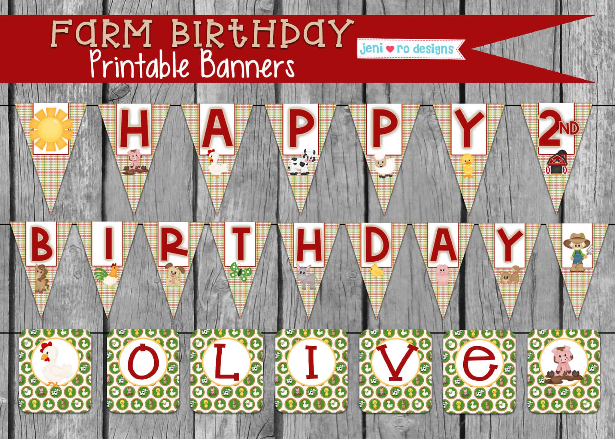 Farm birthday party printables for a barnyard bash!