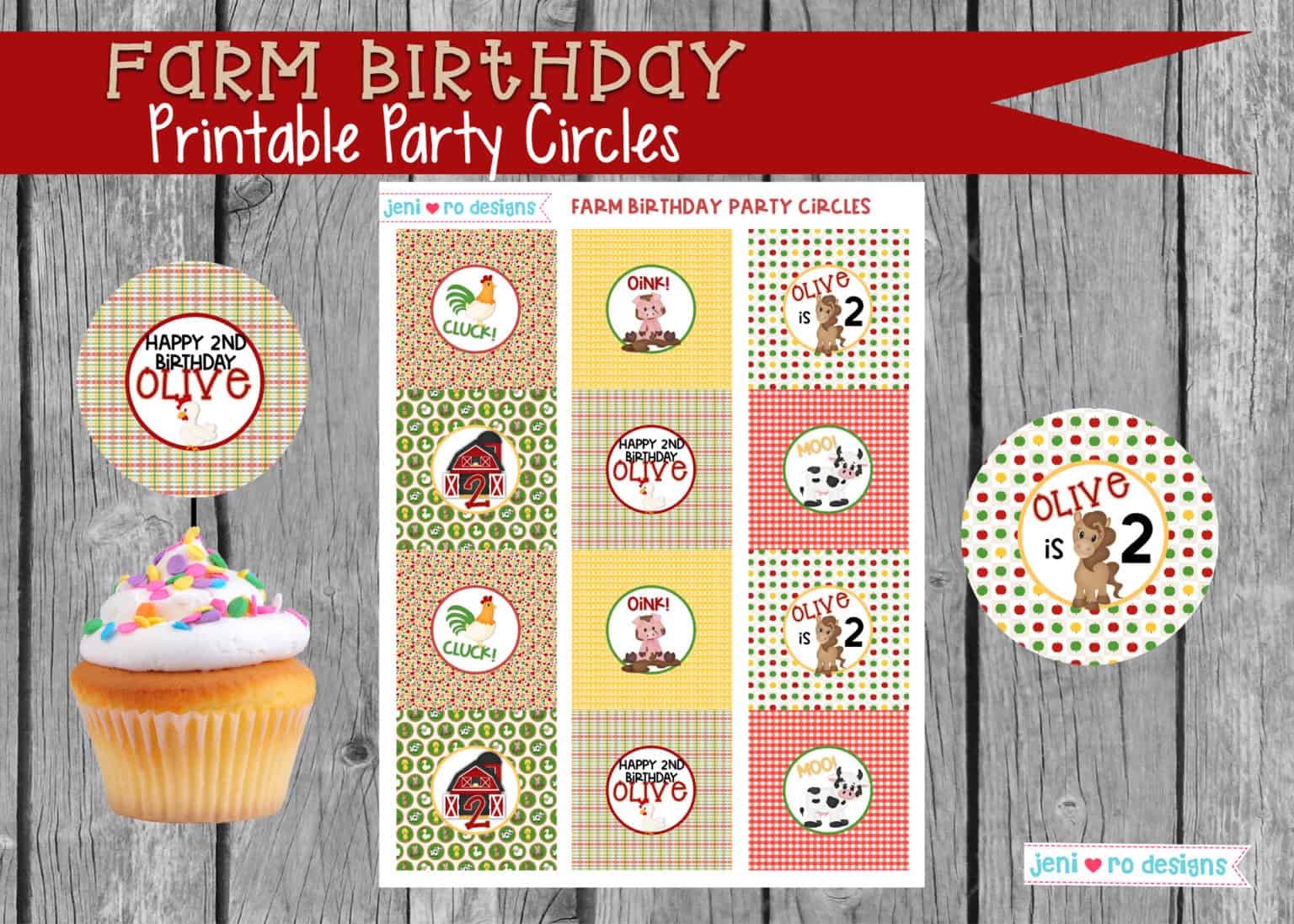 Farm birthday party printables for a barnyard bash!