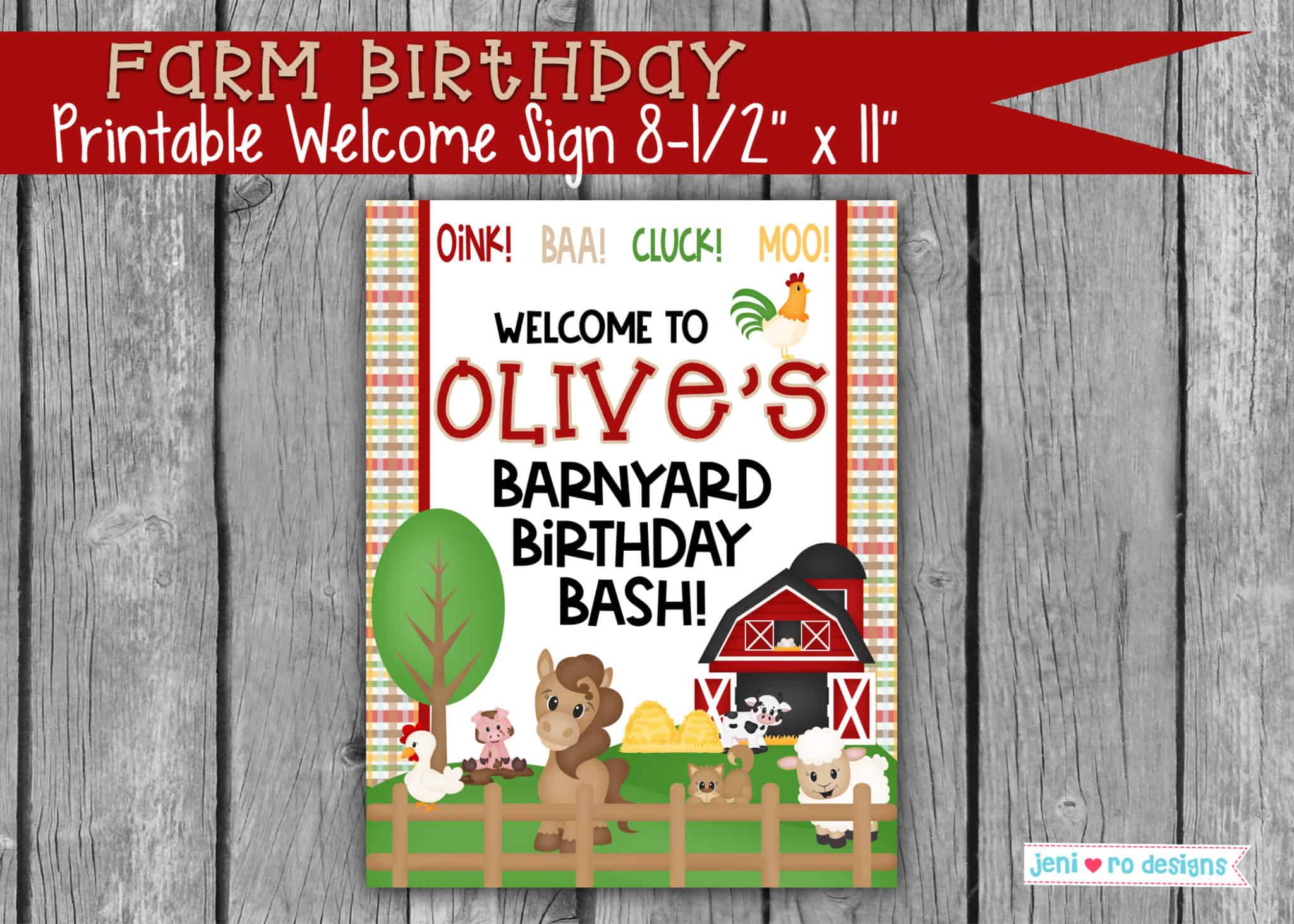 Farm birthday party printables for a barnyard bash!