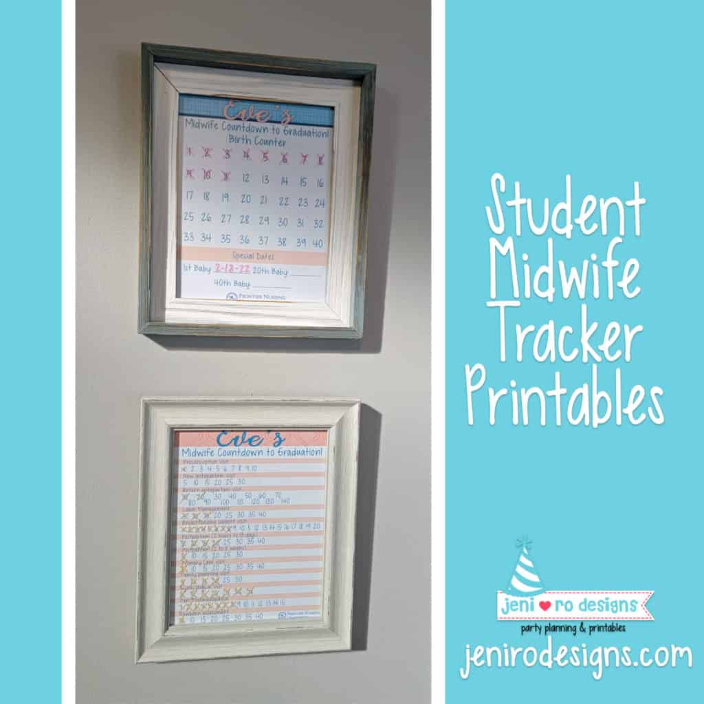 Student Nurse Midwife printable birth and requirements trackers 