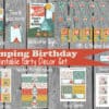 Camping Birthday Party printable set, Camping party, campsite, campfire, camping animals, kids party printables - Image 2