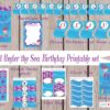 Mermaid Birthday, Printable Party decor set, Mermaids, Under the sea, mermaid, Birthday printable set, personalized
