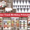 Monster Truck Birthday, Printable Party decor set, Monster trucks, big trucks, Birthday printable set, personalized