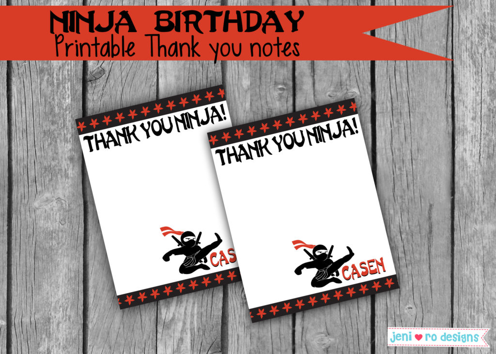 Ninja Birthday, Printable Party decor set, Ninjas, Ninja party ...