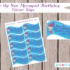 Mermaid Birthday, Printable Party decor set, Mermaids, Under the sea, mermaid, Birthday printable set, personalized - Image 5
