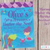 Mermaid Birthday, Printable Party decor set, Mermaids, Under the sea, mermaid, Birthday printable set, personalized - Image 2