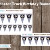 Monster Truck Birthday, Printable Party decor set, Monster trucks, big trucks, Birthday printable set, personalized - Image 3