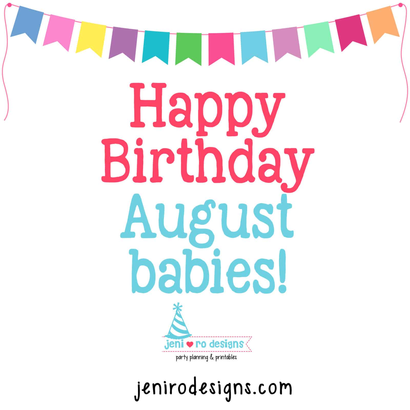 Happy Birthday August kids • jeni ro designs