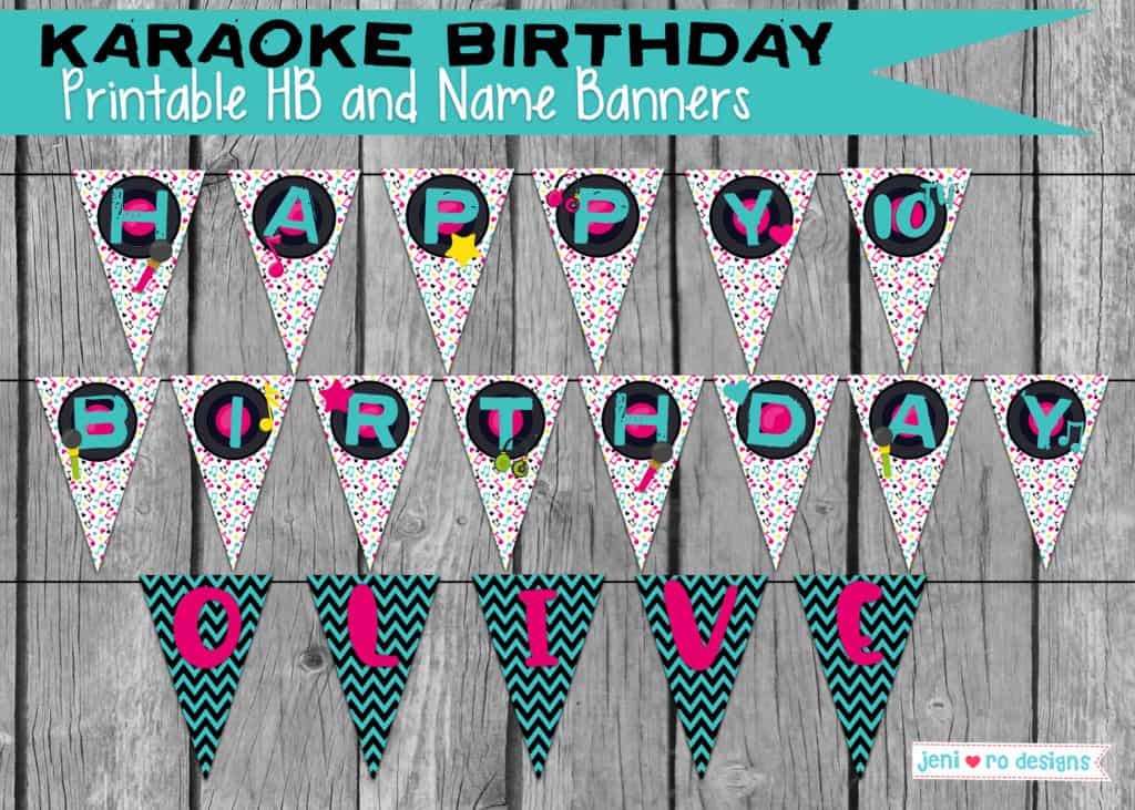 karaoke birthday banner