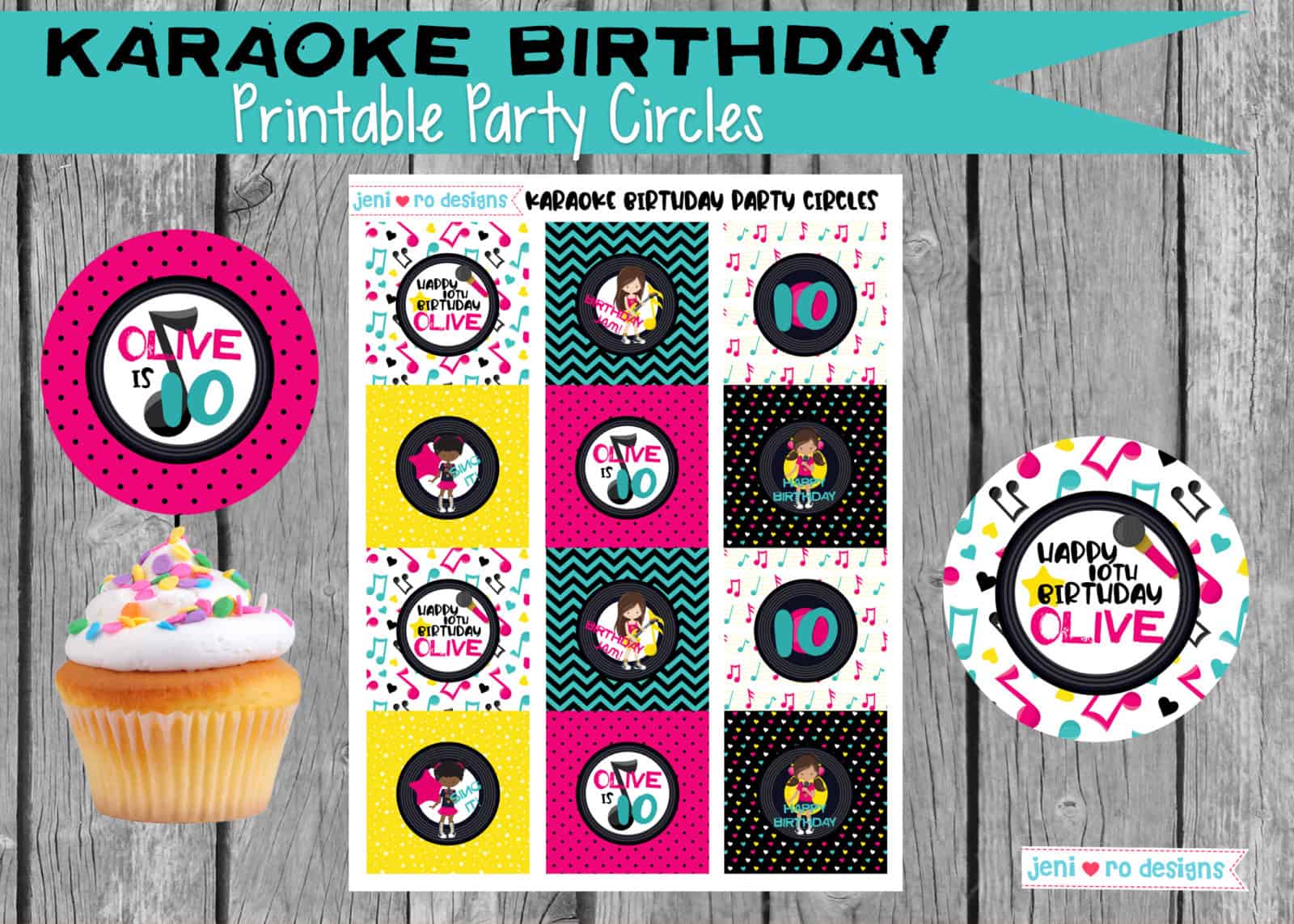 Karaoke birthday printable decor for your little singer!
