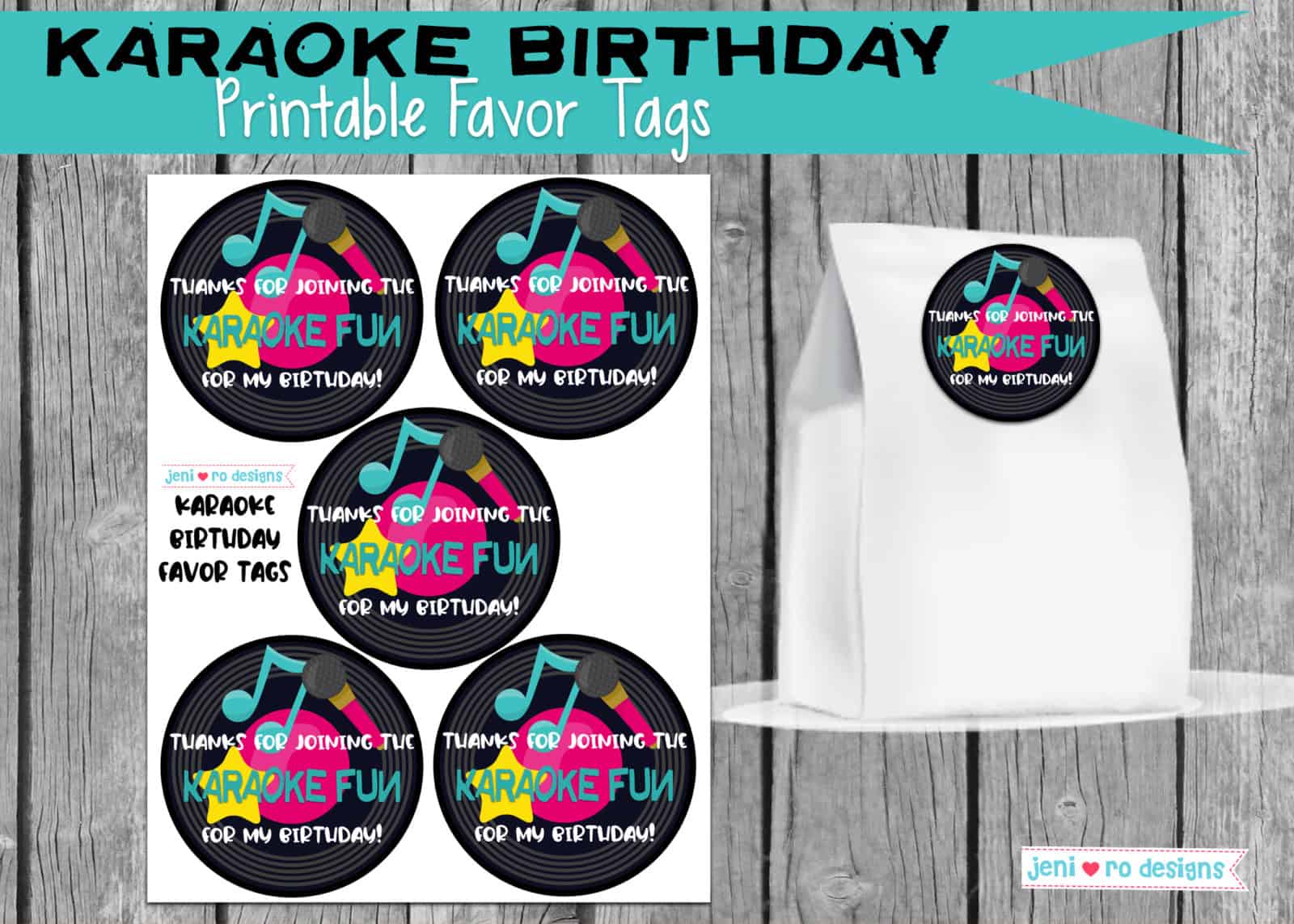 Karaoke birthday printable decor for your little singer!