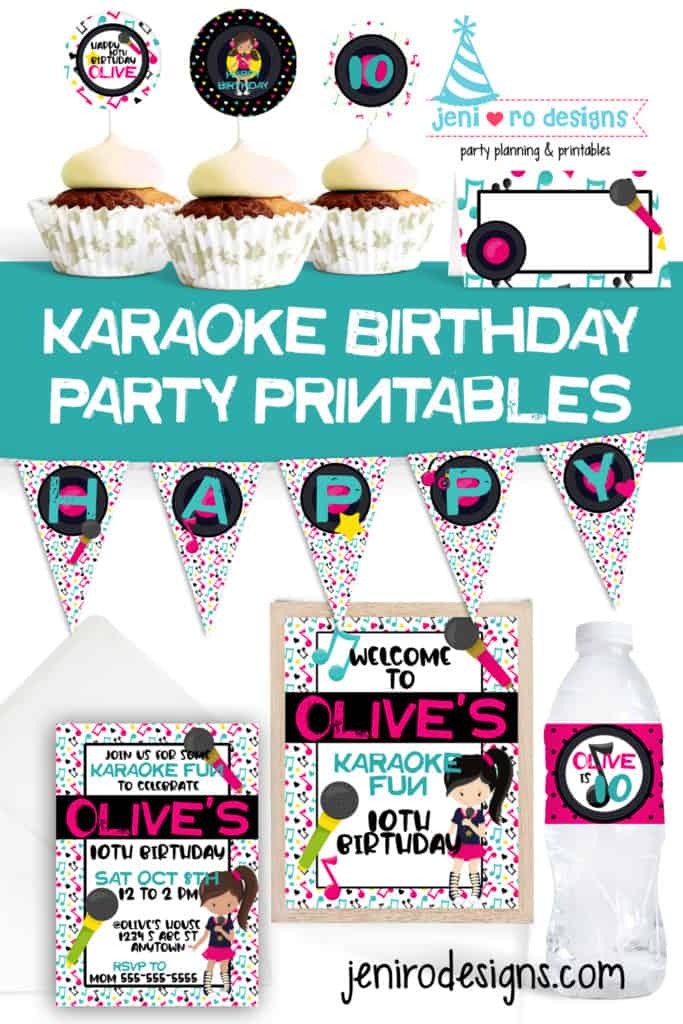 karaoke birthday party printables