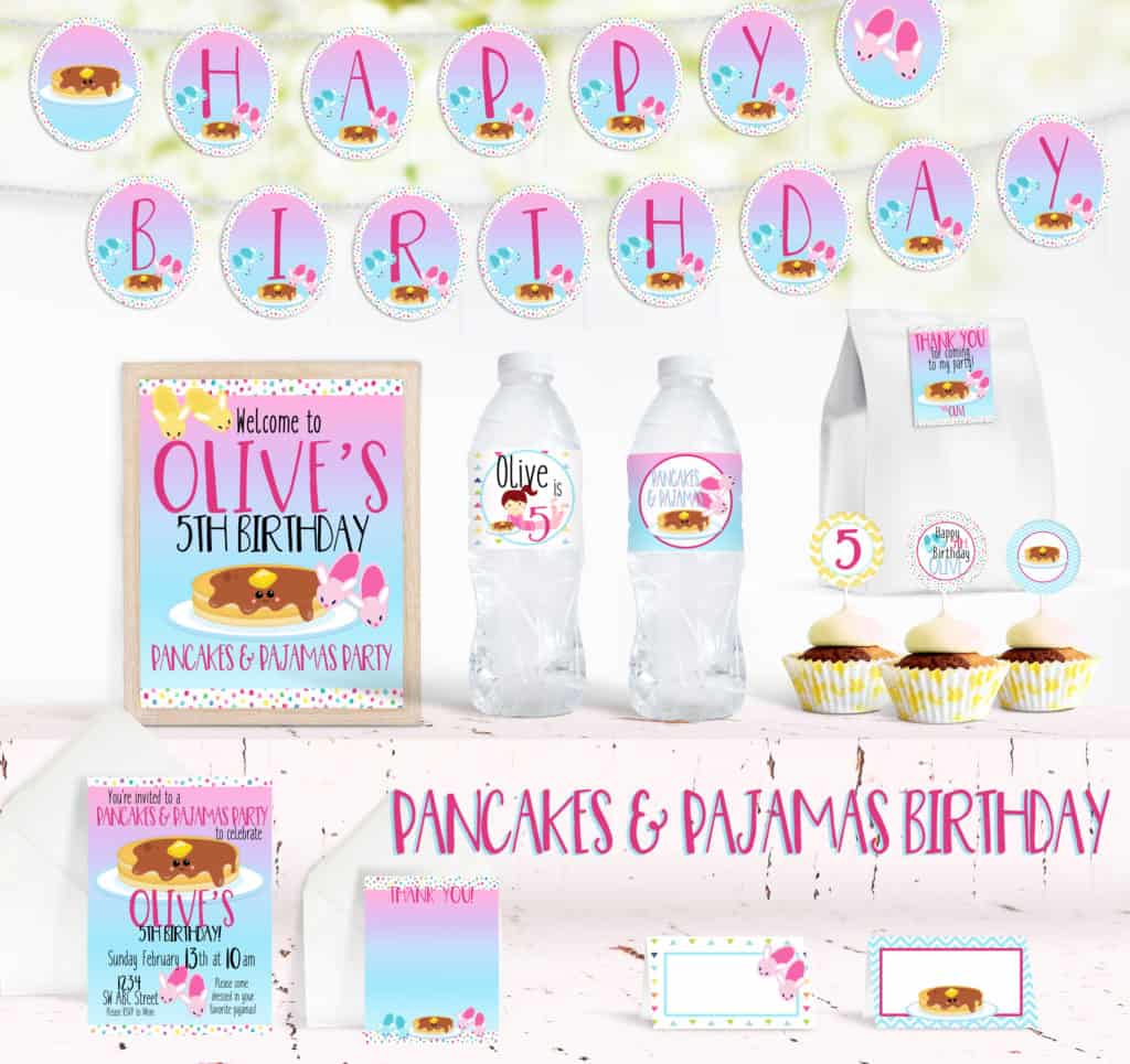 pancakes and pajamas birthday