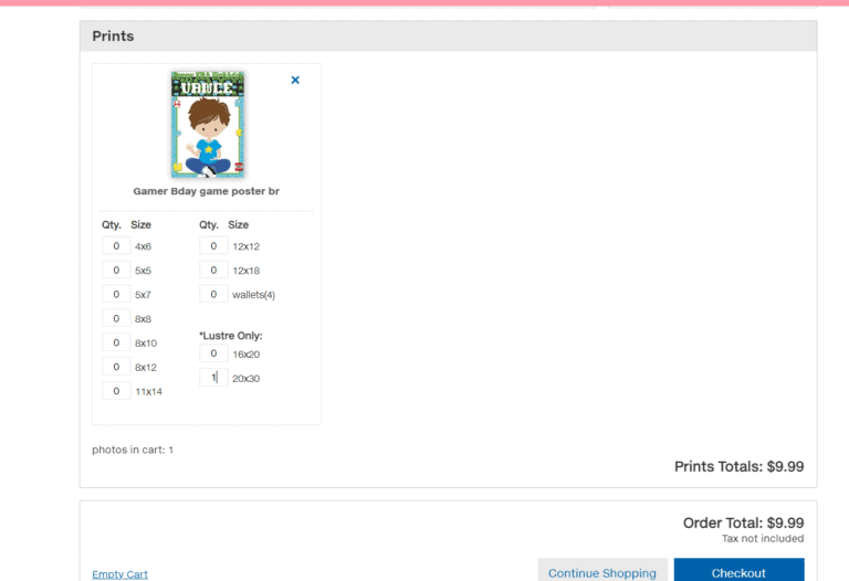 How to upload the game poster for printing at 3 popular stores
