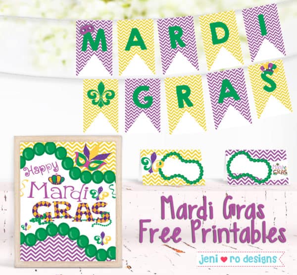 Mardi Gras printables in the Free Printable Library