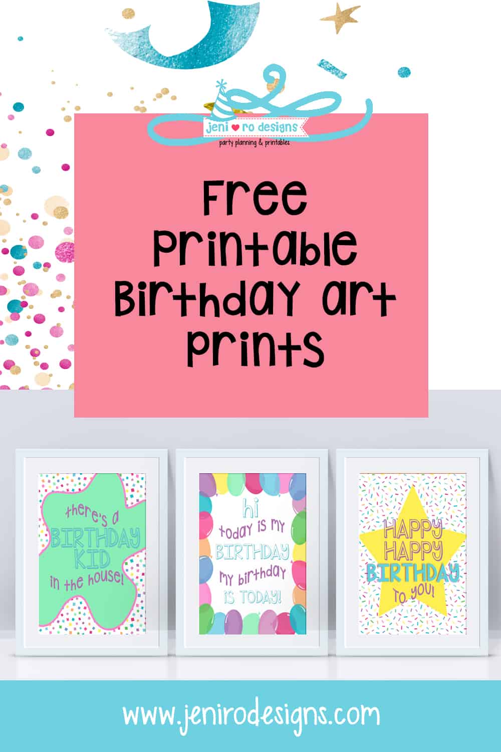 Birthday art prints are the May Free Printable!