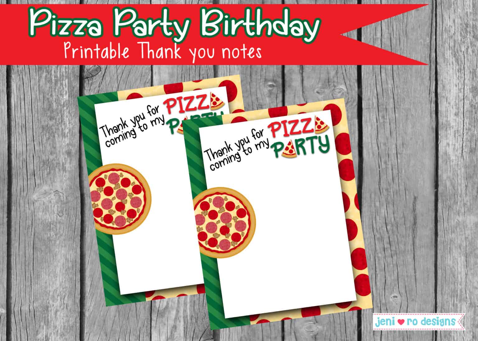 Pizza party birthday printables for your pizza lover!