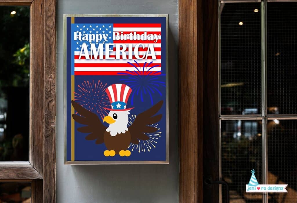 4th of July printable game and poster