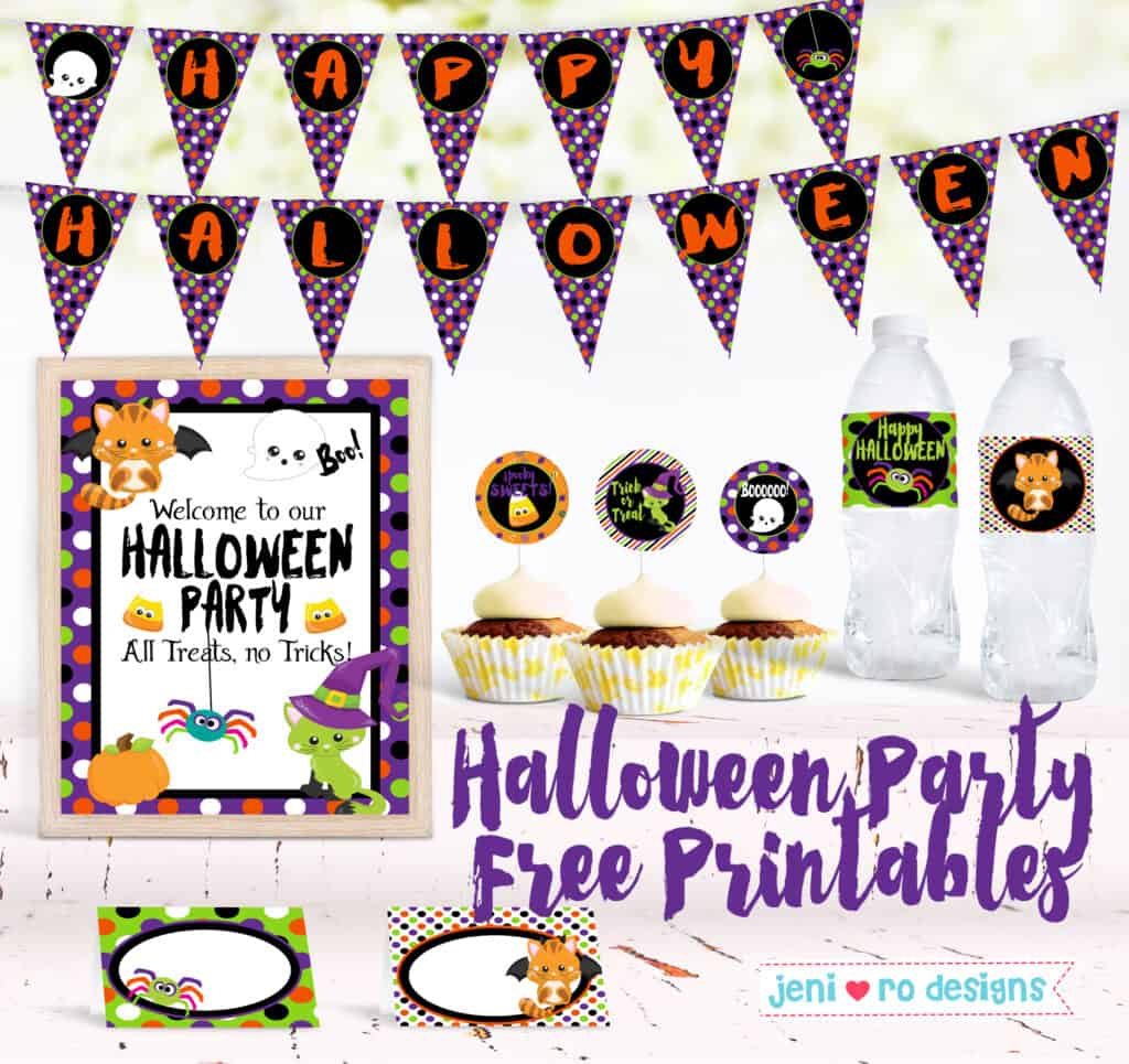 Halloween printable decoration set