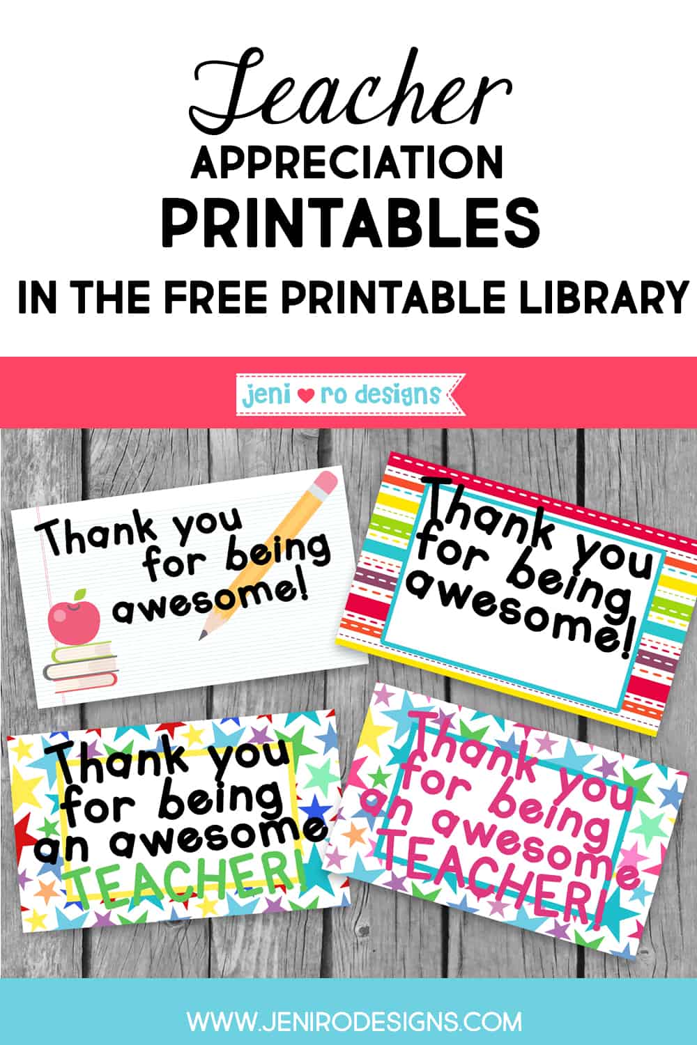 Teacher Appreciation Week free printables in the FPL!